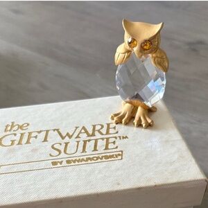 SWAROVSKI CRYSTAL TRIMLITE OWL RARE VINTAGE RETIRED figurine